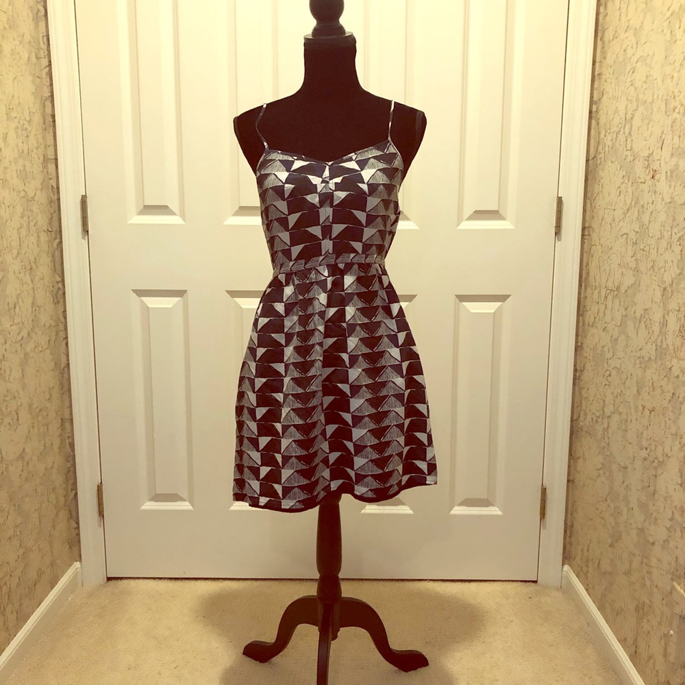Madewell Summer Dress Navy & Beige Size 4